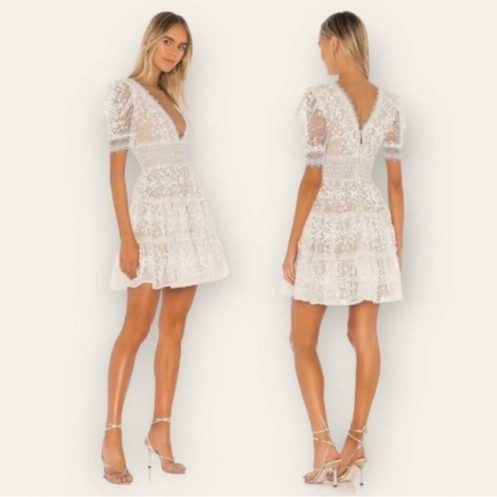 Bronx and Banco Megan Mini Dress in White Blanc Small Women’s
